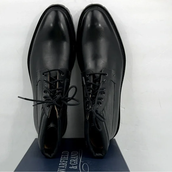 WARFIELD & GRAND,KIRBY BLACK MILITARY BOOTS FOR MEN,UPPER  display picture 3